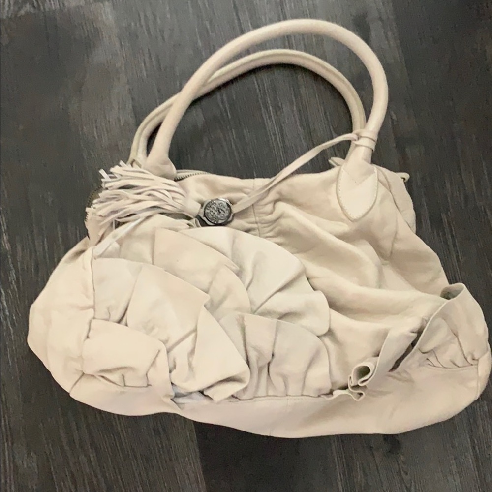 Vince Camuto cream leather purse-shoulder bag